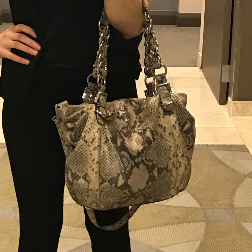 Michael Kors Embossed Python Leather Tote Bag - image 2